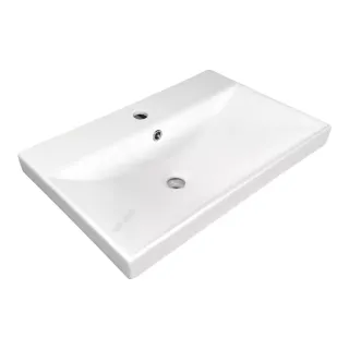 Тумба-умывальник Comforty Кама-60Н белый глянец с раковиной Comforty CF19696BX-60